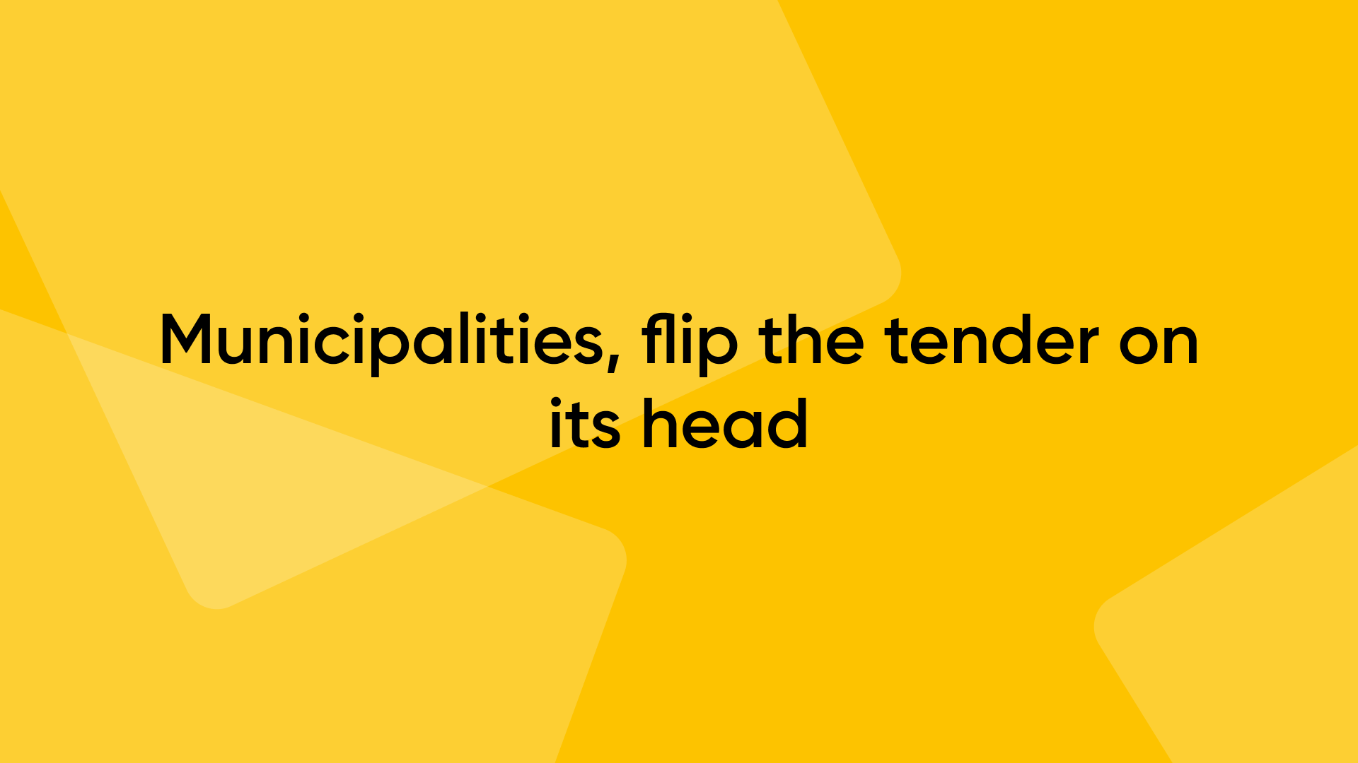 260910 Aanbesteding Thumbnail EN - Municipalities, flip the tender on its head